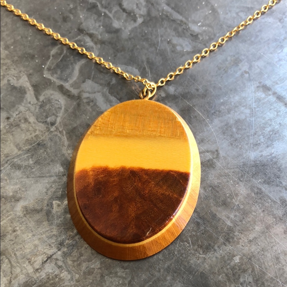 Wood Pendant Necklace